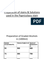 Preparation of Stains & Solutions Used in The Papnicolaou Staining