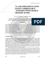 ND IMPLEMENTATION OF CONTENT ADDRESSABLE MEMORY WITH RECONFIGURABLE MEMORY BANKS Ijariie4494