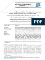 Statistical Analysis and Response Surface Modelling of The Compressive Strength Inhibition of Crude Oil in Concrete Test Cubes