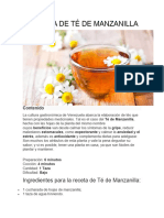 Receta de Té de Manzanilla