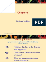 Decision Making: Chapter 5, Stephen P. Robbins, Mary Coulter, and Nancy Langton, Management, Ninth Canadian Edition