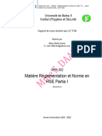 Cours Reglementation Et Norme en Hse l2-tcm s3 21-22 Mme S. Daas-Converti 1