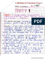 Xii Maths Activities For Term-1 Act No. 1-5