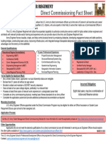 US Army Reserve Engineer Officer Direct Commissioning Fact Sheet