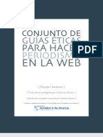 Conjunto de Guías Éticas para Hacer Periodismo en La Web