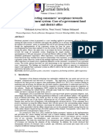 Factors Affecting Consumers' Acceptance Towards Electronic Payment System: Case of A Government Land and District Office