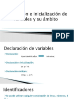 Presentacion Declarar Inicializar Variables