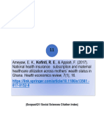 National Health Insurance Subscription and Maternal Healthcare Utilization Across Mothers' Wealth Status in Ghana. Health Economics Review