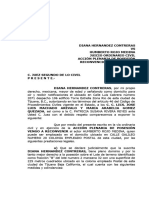 Escrito de Demanda de Accion Plenaria de Posesion