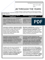 Curriculum Through Years