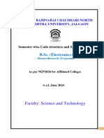 F.Y.B.Sc Electronics Syllabus NEP 2020