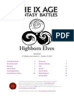 The Ninth Age - Highborn Elves - T9A-FB - HE - Beta2-1 - EN