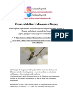 Como Estabilizar Vídeo Com o Ffmpeg - Elias Praciano