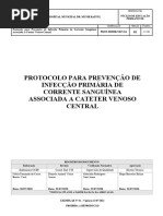 PROT-HMMR-NEP-014 - Protocolo para Prevenção de Infecção Primária de Corrente Sanguínea Associada Cateter Venoso Central