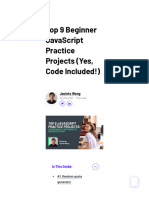 Top 9 Beginner JavaScript Practice Projects (Yes, Code Included!