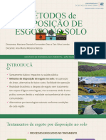 Seminário - Disposição de Esgoto No Solo