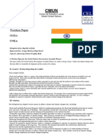 CMUN - PositionPaper (2) India Topic B