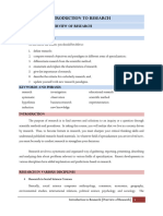 Module 1 LESSON1 - Overview of Research