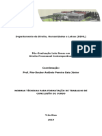 Normas Tecnicas para Formatacao de TCC Direito DDHL Itr Ufrrj