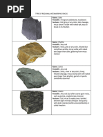 Metamorphic Rocks