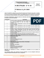 Lista de Útiles Escolares 2° Básico 2024