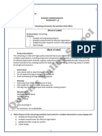 Ix - English Communicative - Reading Skills - Worksheet 18