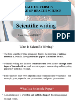 Lecture 1 - Scientific Writing