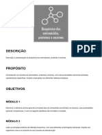 Bioquímica Dos Aminoácidos, Proteínas e Enzimas