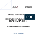 Incentivo Por Publicación Con Afiliacion Unsa