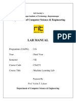 Lab Manual - ML - RIT