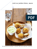 Boulettes de Poulet Au Jambon Blanc, Sauce Avocat Yaourt