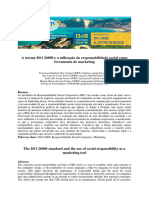 A Norma ISO 26000 e A Utilização Da Responsabilidade Social Como Ferramenta de Marketing