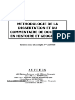 METHODOLOGIE DE LA DISSERTATION Revue Et Corrigée