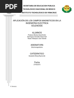 Aplicación de Los Campos Magneticos en La Ingenieria Electrica Solenoide