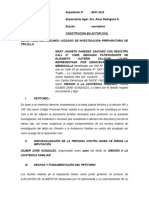 Constitucion en Actor Civil - Alimentos