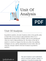 Unit of Analysis