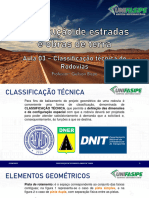 Aula 03 - Classificação Técnica Das Rodovias