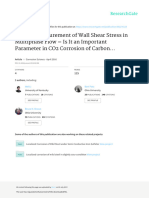 A Direct Measurement of Wall Shear Stress in Multiphase Flow - Is It An Important Parameter in CO2 Corrosion of Carbo