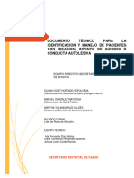 Documento Tecnico para La Identificacion y Manejo de Pacientes Con Ideacion Intento de Sui