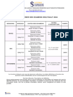 Calendrier DELF-DALF 2024 - Sorbonne Université