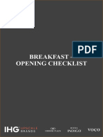 Breakfast Opening & Closing Checklist