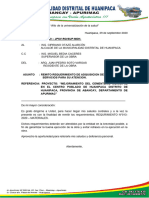 Informe de Requerimiento de Cementerio Materiales