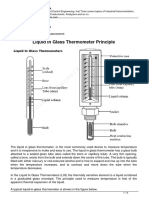 Liquid in Glass Thermometer Principle