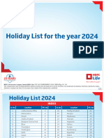 Holiday List 2024