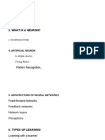 Architecture of Neural NW