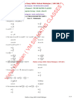 Class 11 Trigonometry DPP 1