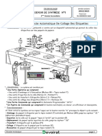 Devoir de Synthèse N°1 - Technologie Unité de Collage Des Étiquettes - 2ème Technique (2022-2023) MR KMIMECH Adel