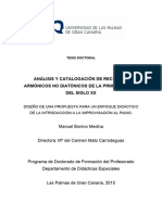 Análisis Y Catalogación de Recursos Armónicos No Diatónicos de La Primera Mitad Del Siglo XX