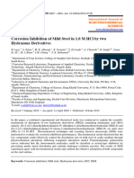 Corrosion Inhibition of Mild Steel in 1.0 M HCL by Two Hydrazone Derivatives