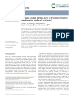 Nitrogen-Doped Carbon Dots in Transesterification